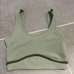 Women’s XS Wilo the Label Green Sage Ribbed Sports Bra